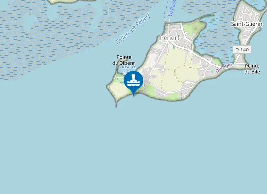 Map of Plage du Lenn