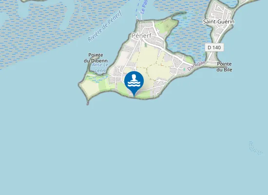 Map of Plage du Treutan