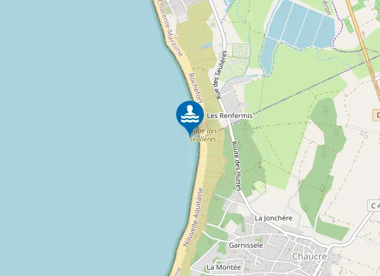 Map of Plage des Seulières