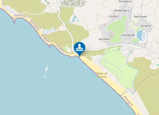 Map of Plage de Porh-Kerhouet