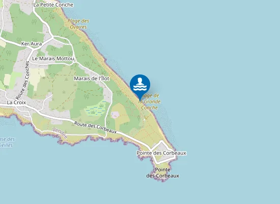 Map of Plage de la Grande Conche