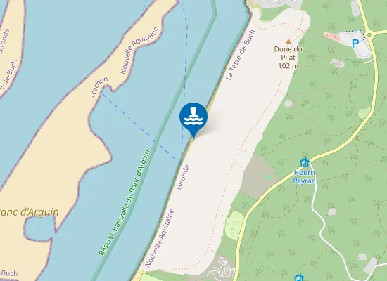 Map of Plage Robinson du Pilat
