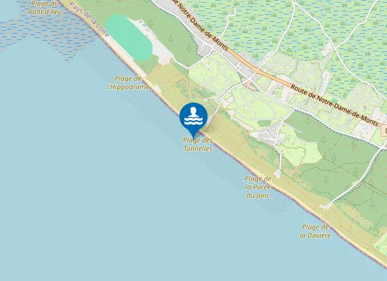 Map of Plage des Tonnelles