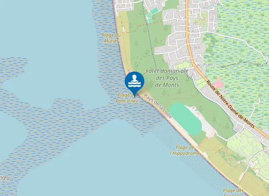 Map of Plage du Pont d'Yeu