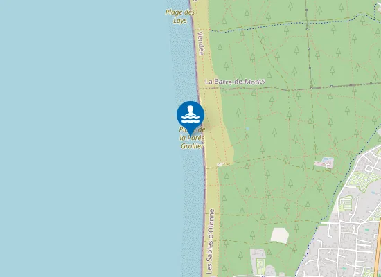 Map of Plage de la Parée Grollier