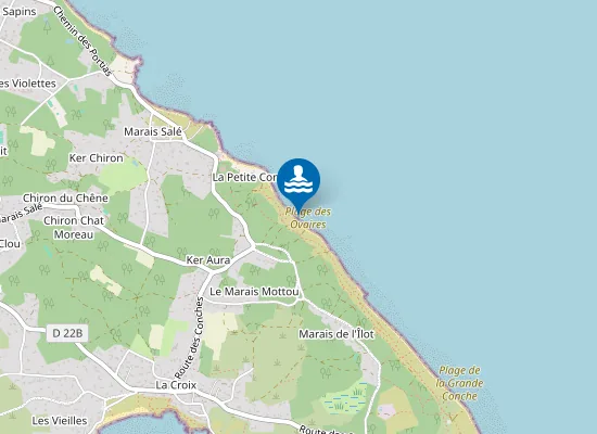 Map of Plage des Ovaires