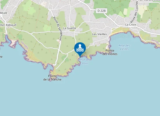 Map of Plage des Soux
