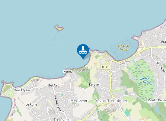 Map of Plage de Port le Goff