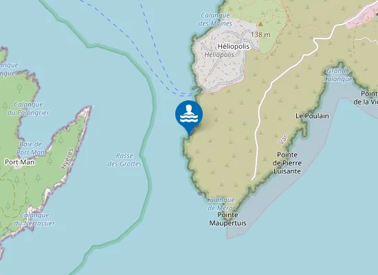Map of Plage des Grottes