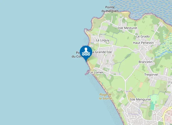 Map of Plage du Lomer