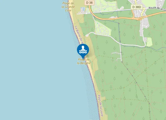 Map of Plage de la Bergère