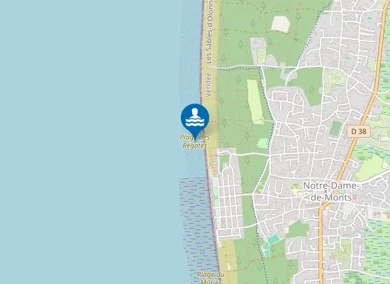 Map of Plage des Régates