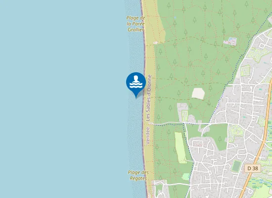 Map of Plage de la Renaudière