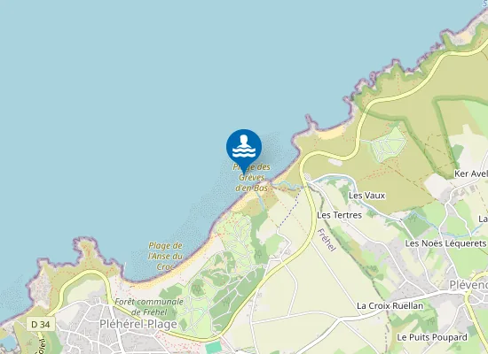 Map of Plage des Grèves d'en Bas