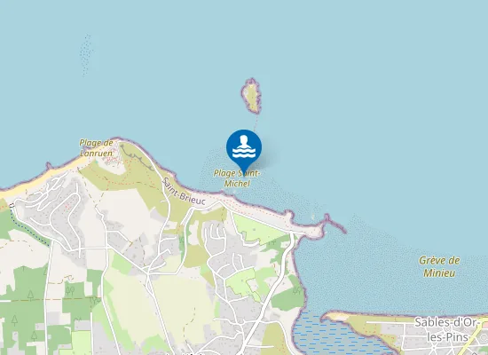 Map of Plage Saint-Michel