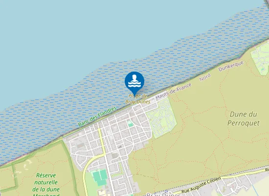 Map of Plage de Bray-Dunes