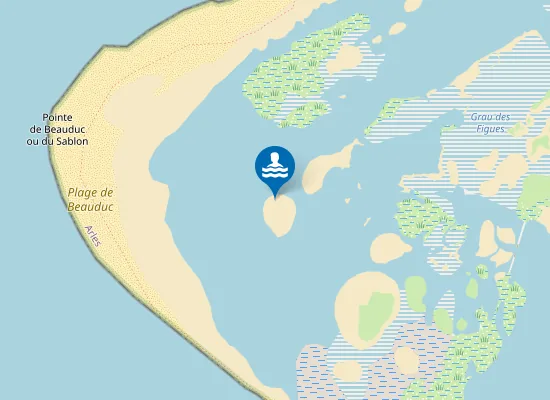 Map of Plage de Beauduc