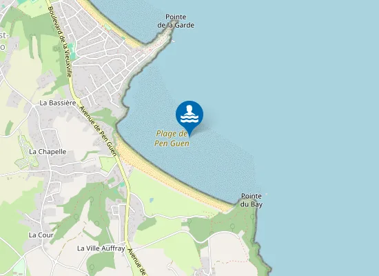 Map of Plage de Pen Guen