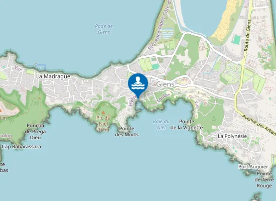Map of Plage du Port du Niel