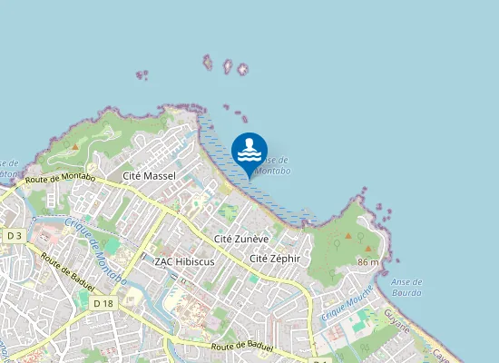 Map of Plage de Montabo Zéphir