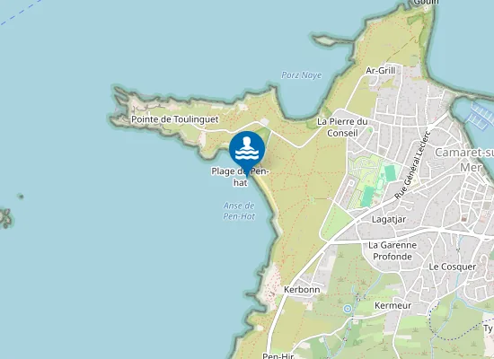 Map of Plage de Pen Hat