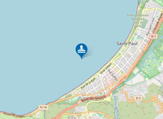 Map of Plage De Saint-Paul