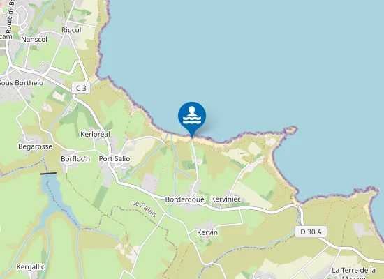 Map of Plage de Bordardoué