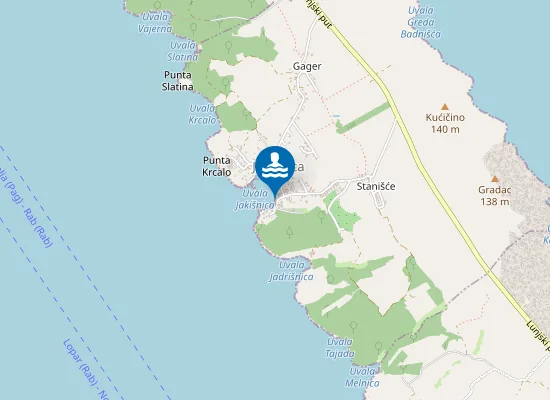 Map of Plaža Babinjak
