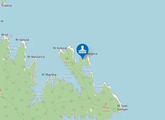 Map of Menula beach