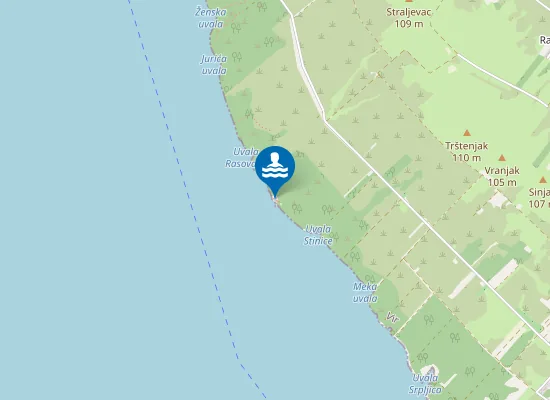 Map of Lanterna beach