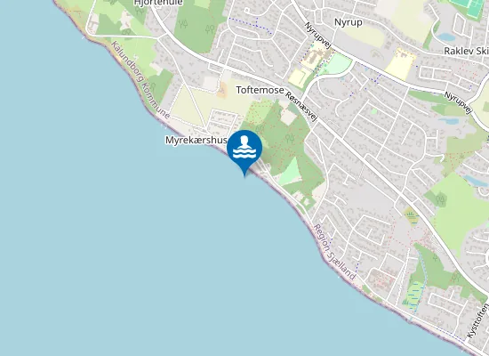 Map of KYSTHOSPITALETS BADEBRO