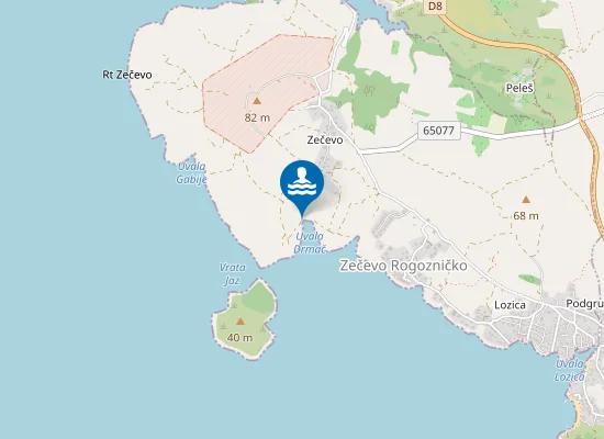 Map of Plaža Drmač