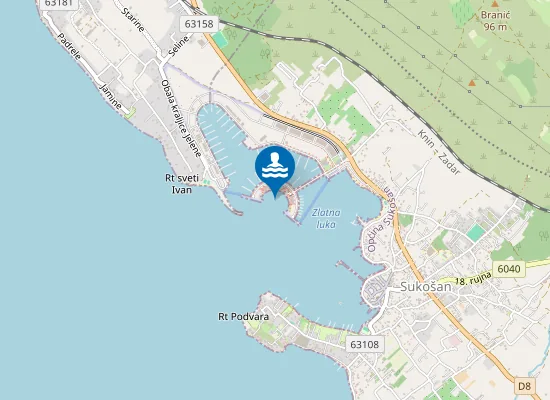 Map of Plaža na marini