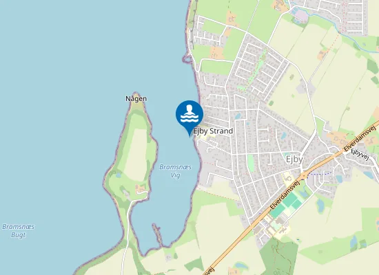 Map of BRAMSNÆS STRAND, NAGELS RENDE