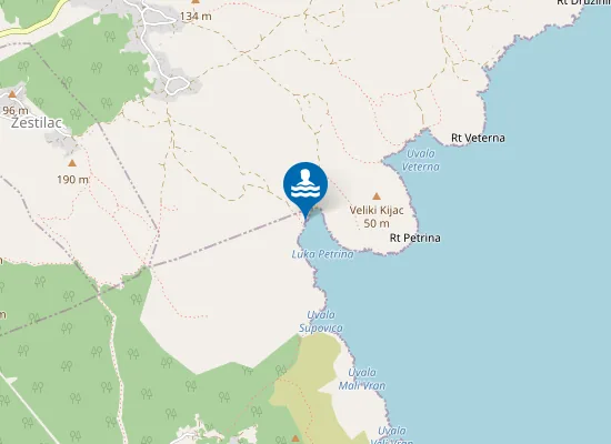 Map of Plaža Mala Petrina