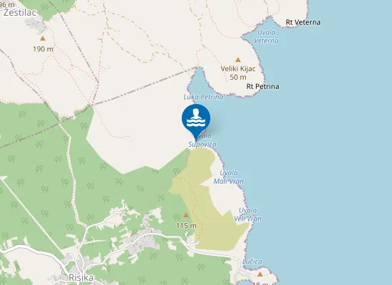 Map of Beach Supovica