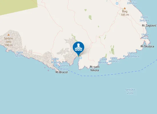 Map of Vela Draga
