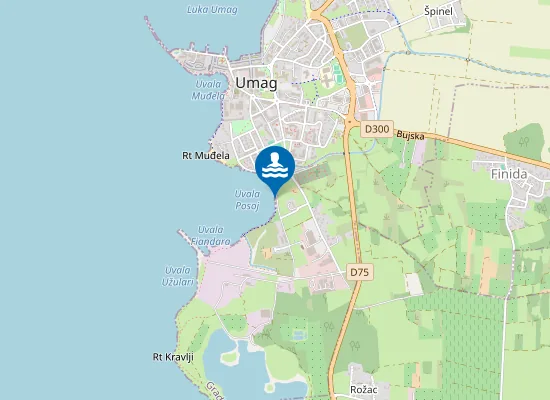 Map of Gradska plaža Pozioi