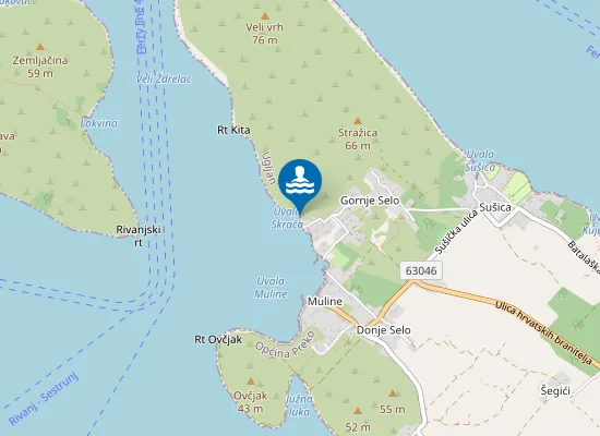 Map of lučica Skrača