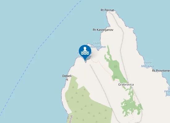 Map of Grabrovica beach