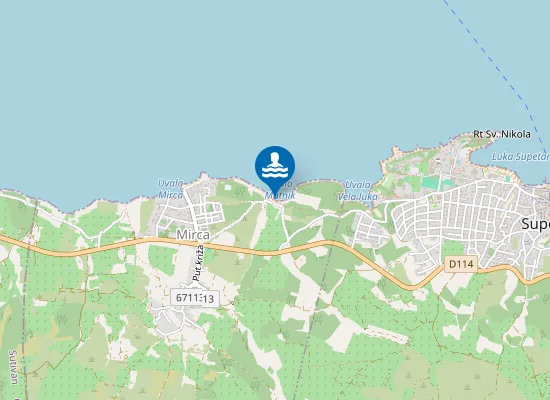 Map of Plaža Mutnik
