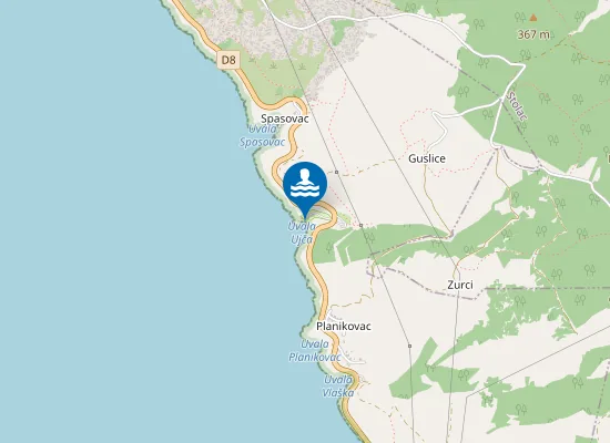 Map of Plaža Ujča