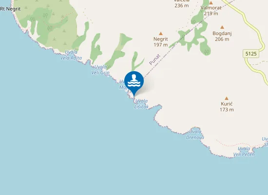 Map of Rajta beach