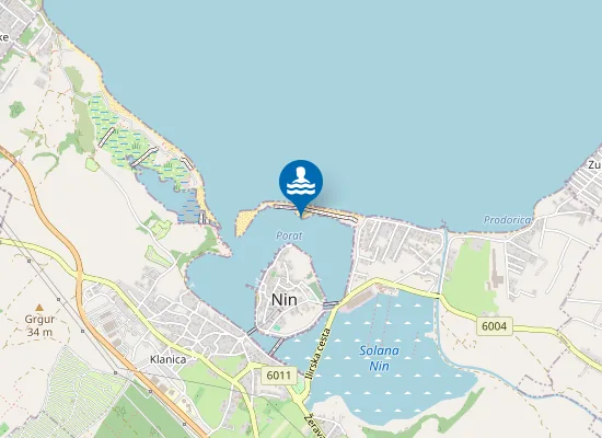 Map of Plaža Ždrijac