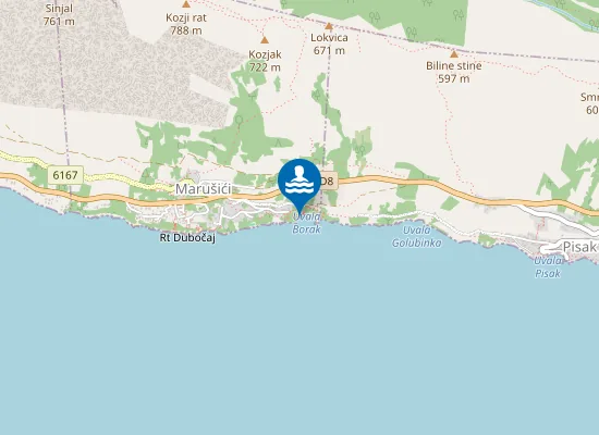 Map of Plaža Borak