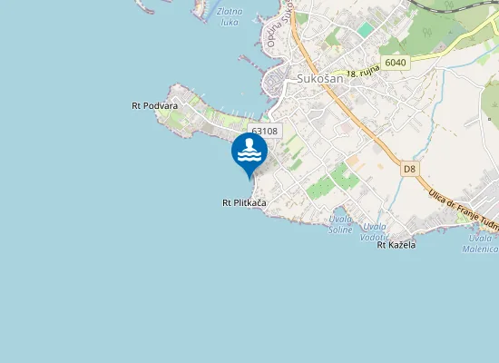Map of Plaža Dječji Raj