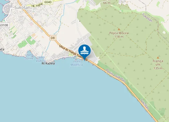 Map of Plaža Makarska