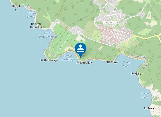 Map of FKK / Naturist Beach Barbariga