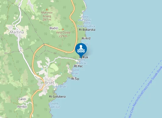Map of Plaža Brseč