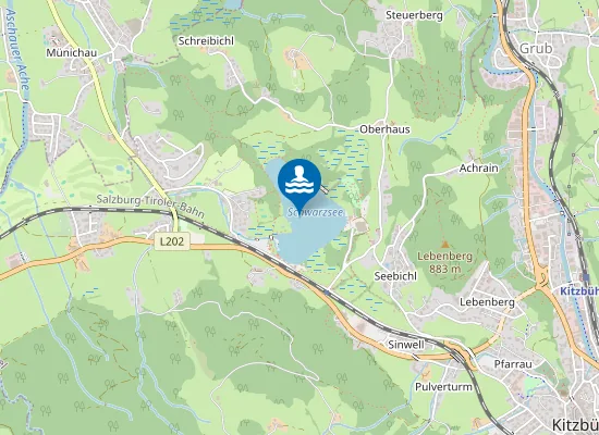 Map of SCHWARZSEE, STRANDBAD